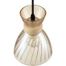 Подвесной светильник LUMION MIRABELA 8051/1А SUSPENTIONI LN24 E27 1*60W 220V дерево/амбер металл/стекло 8051/1A